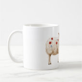 Schafe mit roten Klatschmohnblumen Kaffeetasse (Links)