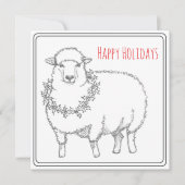 Schafe mit Stechpalme Karte (Vorderseite)