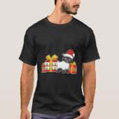 Schafe mit Weihnachtsmannmütze Niedliche Weihnacht T-Shirt (Vorderseite)