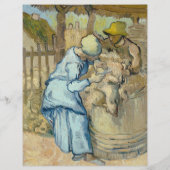 Schafe nach Millet von Vincent Van Gogh Flyer (Hinten)