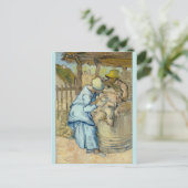 Schafe nach Millet von Vincent Van Gogh Postkarte (Stehend Vorderseite)