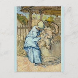 Schafe nach Millet von Vincent Van Gogh Postkarte