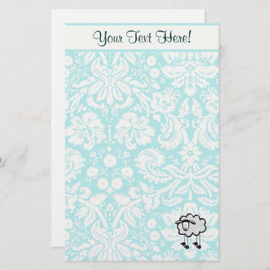 Schafe; Niedlich Briefpapier (Vorne/Hinten)