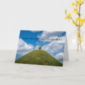 Schafe oben auf dem Hügel/Über dem Hügel Geburtsta Karte (Gelbe Blume)