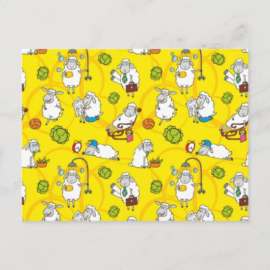 Schafe Postkarte (Vorderseite)