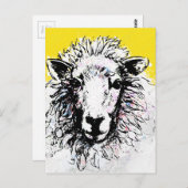 Schafe Postkarte (Vorne/Hinten)