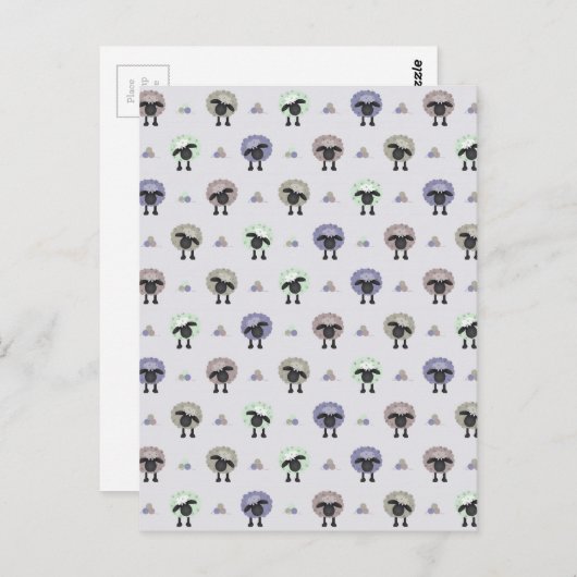 Schafe Postkarte (Vorne/Hinten)