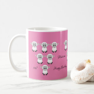 Schafe Rosa Alles Gute zum 5. Geburtstag Tasse