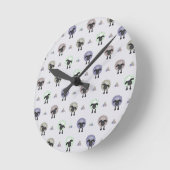 Schafe Runde Wanduhr (Winkel)