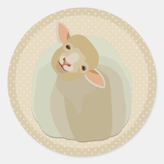 Schafe Runder Aufkleber (Vorderseite)