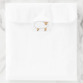 Schafe Runder Aufkleber (Tasche)