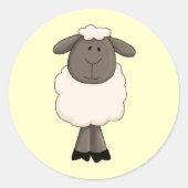 Schafe Runder Aufkleber (Vorderseite)