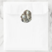 Schafe Runder Aufkleber (Tasche)
