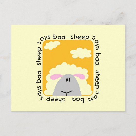 Schafe sagt Baa Tshirts und Geschenke Postkarte (Vorderseite)