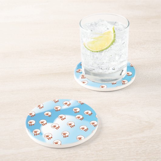 Schafe Sandstein Untersetzer (Seite)