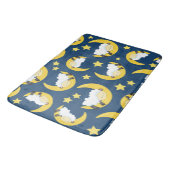 Schafe, schlafende Schafe, Mond, Sterne Badematte (Schrägansicht)