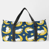Schafe, schlafende Schafe, Mond, Sterne Duffle Bag (Rückseite)