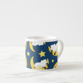 Schafe, schlafende Schafe, Mond, Sterne Espressotasse (Vorderseite Rechts)
