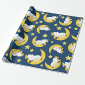 Schafe, schlafende Schafe, Mond, Sterne Geschenkpapier (Ungerollt)