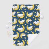 Schafe, schlafende Schafe, Mond, Sterne Golfhandtuch (Insitu)