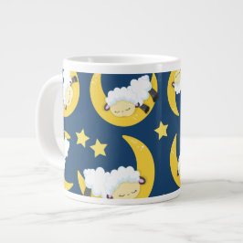 Schafe, schlafende Schafe, Mond, Sterne Jumbo-Tasse