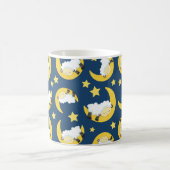 Schafe, schlafende Schafe, Mond, Sterne Kaffeetasse (Mittel)