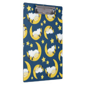 Schafe, schlafende Schafe, Mond, Sterne Klemmbrett (Rechts)