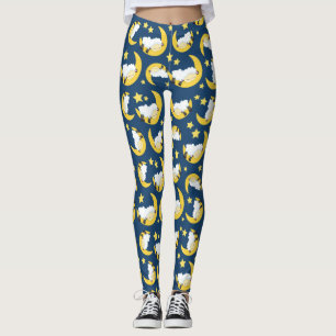 Schafe, schlafende Schafe, Mond, Sterne Leggings