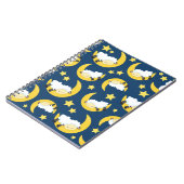 Schafe, schlafende Schafe, Mond, Sterne Notizblock (Linke Seite)