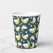 Schafe, schlafende Schafe, Mond, Sterne Pappbecher (Vorderseite)