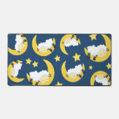 Schafe, schlafende Schafe, Mond, Sterne Schreibtischunterlage (Vorderseite)