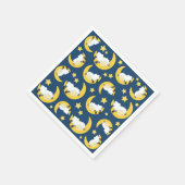 Schafe, schlafende Schafe, Mond, Sterne Serviette (Ecke)