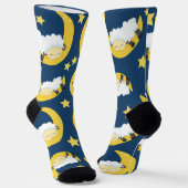 Schafe, schlafende Schafe, Mond, Sterne Socken (Gewinkelt)