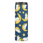 Schafe, schlafende Schafe, Mond, Sterne Thermosbecher (Rückseite)