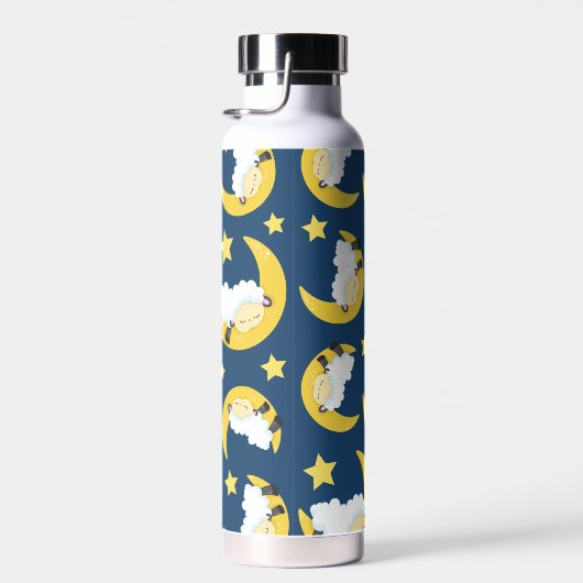 Schafe, schlafende Schafe, Mond, Sterne Trinkflasche (Rechts)