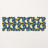 Schafe, schlafende Schafe, Mond, Sterne Yogamatte (Rückseite (Horizontal))