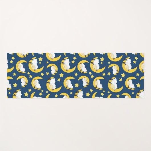 Schafe, schlafende Schafe, Mond, Sterne Yogamatte (Vorderseite (Horizontal))