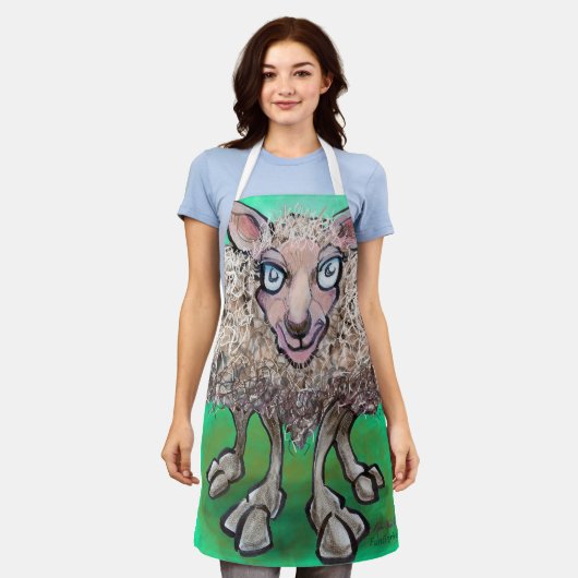 Schafe Schürze (Getragen)