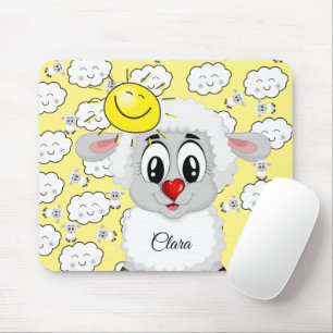 Schafe Sonnenwolken Gelbe Maus Pad! Mousepad
