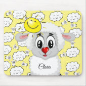 Schafe Sonnenwolken Gelbe Maus Pad! Mousepad (Vorne)