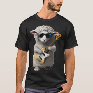 Schafe spielen Gitarre Tierschaf Guita T-Shirt