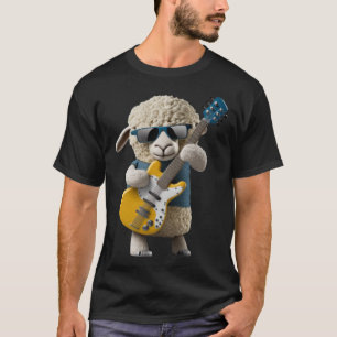 Schafe spielen Gitarre Tierschaf Guita T-Shirt