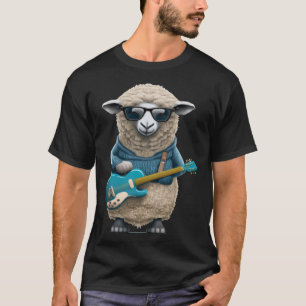 Schafe spielen Gitarre Tierschaf Guita T-Shirt