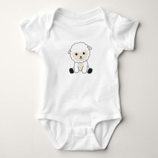 Schafe Sweep Wool Funny Animals Baby Lamm Strampler (Vorderseite)