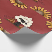 Schafe und Blume Geschenkpapier