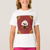 Schafe und Blume T-Shirt (Vorderseite)