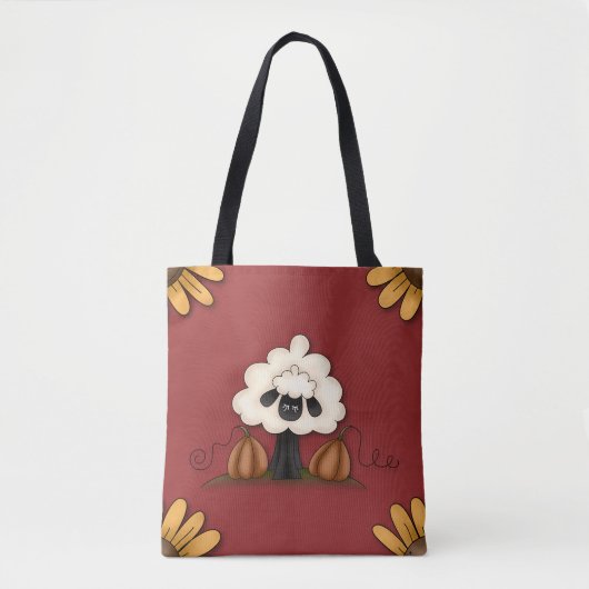 Schafe und Blume Tasche (Vorderseite)