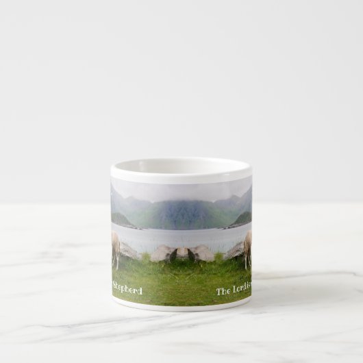 Schafe und Lamm Espressotasse (Vorderseite)