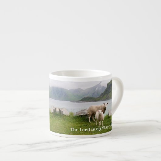 Schafe und Lamm Espressotasse (Vorderseite Rechts)