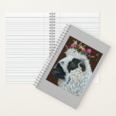 Schafe und Lamm mit Wiesenelementen - Notizbuch (Innen)